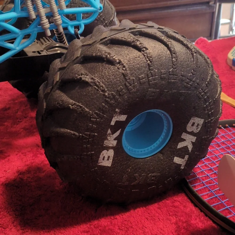 Monster Truck Toy with Blue and White Design - Picture 4 of 6